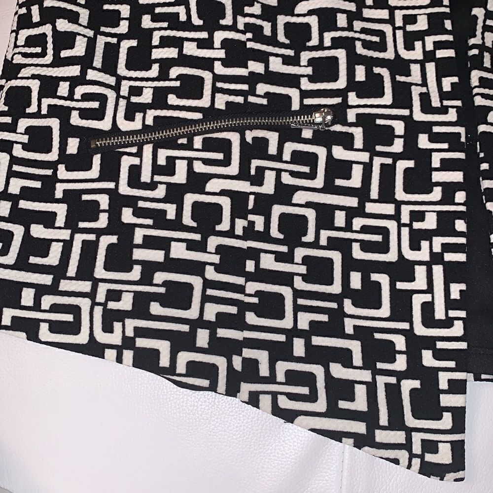 Rox & Ali Geometric Print White Black Blazer Size 1X - Picture 8 of 9